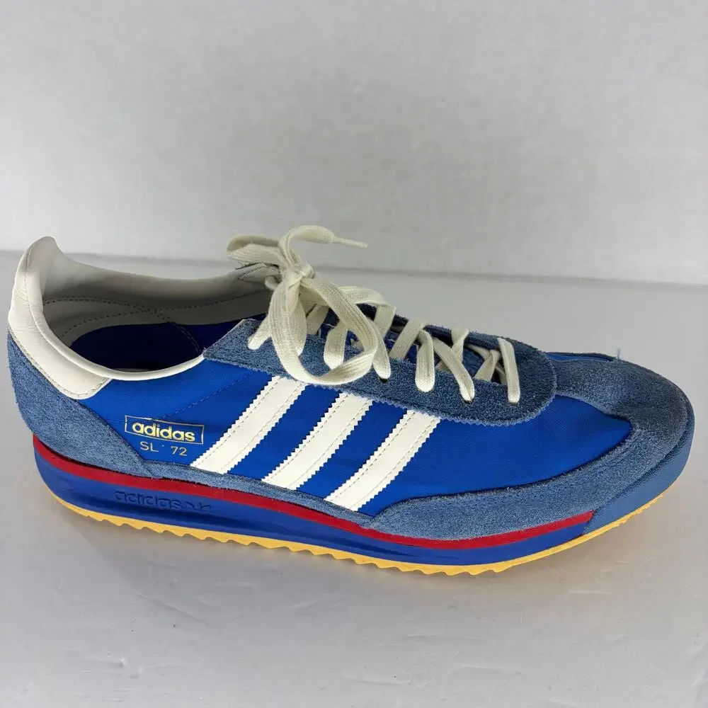 Adidas SL 72 RS Blue Scarlet White Red Gum Originals Retro Sz 12